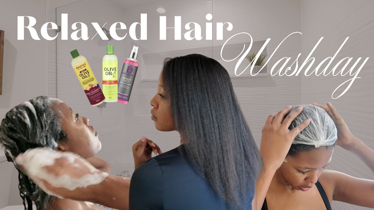 🫧 My Relaxed Hair Washday routine 🫧