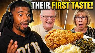 American Reacts to British Grandparents Try Southern Fried Chicken For the First Time! | JOLLY