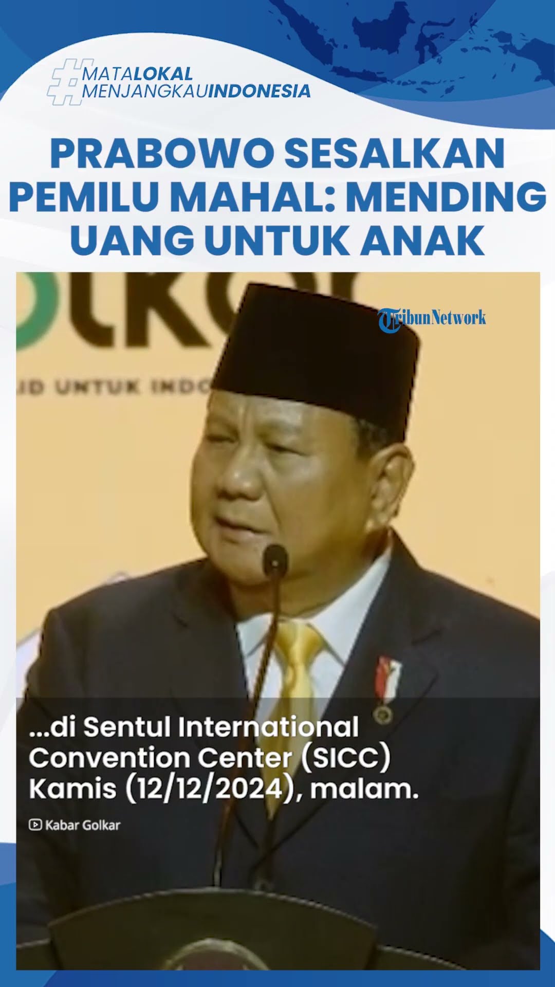 Presiden Prabowo Kesal Biaya Politik Terlalu Mahal di Indonesia: Mending Uang Beri Makan Anak-anak