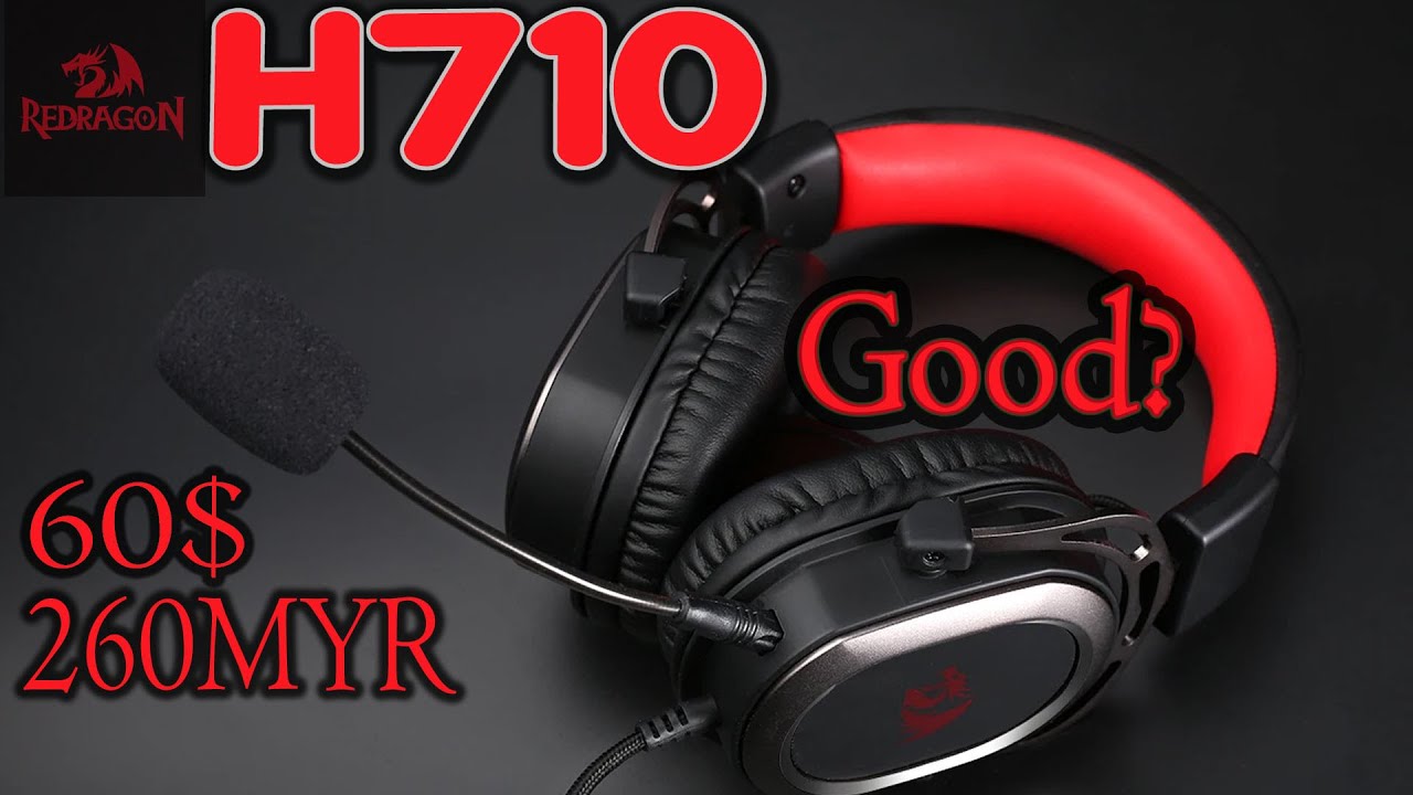 |UNBOXING, MIC & SOFTWARE| Redragon H710 Gaming Headset. Budget gaming headset? Malaysia
