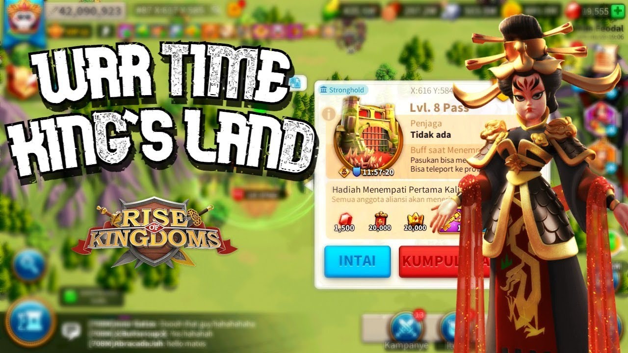 🔴LIVE !! WAR KING'S LAND | OPEN PASS LEVEL 8 - RISE OF KINGDOMS