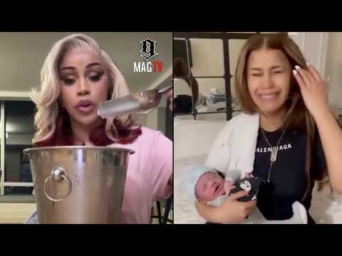 Cardi B Fans Speculate She's Preggo With Her 5th Child After Eating Ice For 3 Minutes Straight! 🥶