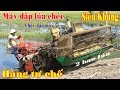 Máy đập lúa chéc tự chế chạy đầu máy xe siêu khủng lội nước cắt lúa