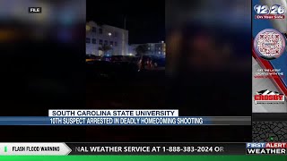 SLED arrests 10th suspect tied to S.C. State homecoming shootings