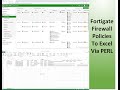 Fortigate Firewall Policies to Excel | PERL