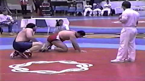 1993 World Cup: 130 kg Hiroyuki Obata (JPN) vs. Bruce Baumgartner (USA)