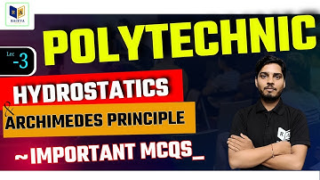 Hydrostatics & Archimedes Principle | IMPORTANT QUESTIONS | Polytechnic Entrance Exam  2024
