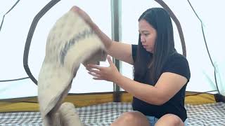 Solo Camping Girl in the Rain ☔️ | | Enjoy Delicious Food and Relaxing Sound of Rain - ASMR