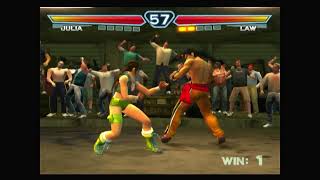 Tekken 4 Julia(Green Outfit) vs Law(Lose)