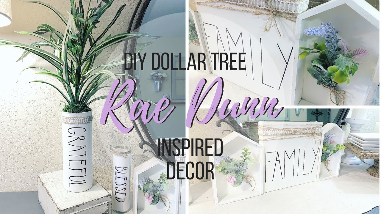 DIY DOLLAR TREE RAE DUNN INSPIRED DECOR
