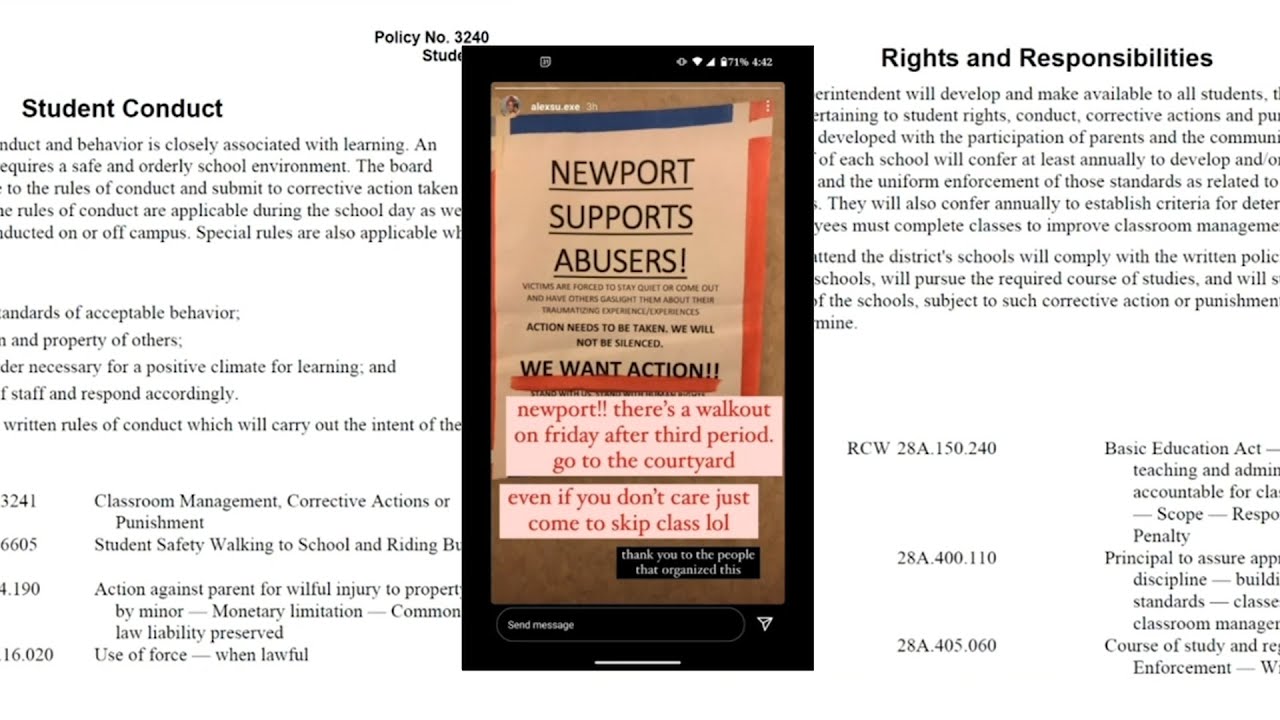 Alex Su Wrongful Expulsion Hearing Newport High School BSD Bellevue, WA