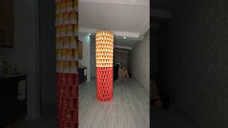 The World's Best Cup Tower Knockdown! 🫡 #shorts