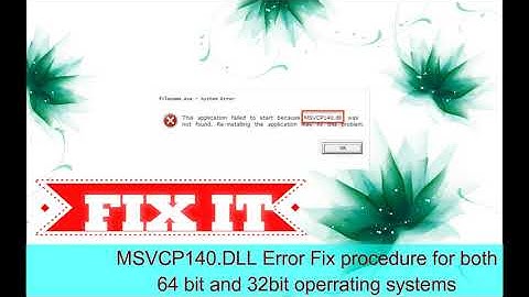 How To Fix MSVCP140.dll Missing Error in Windows 10/8/7-2020