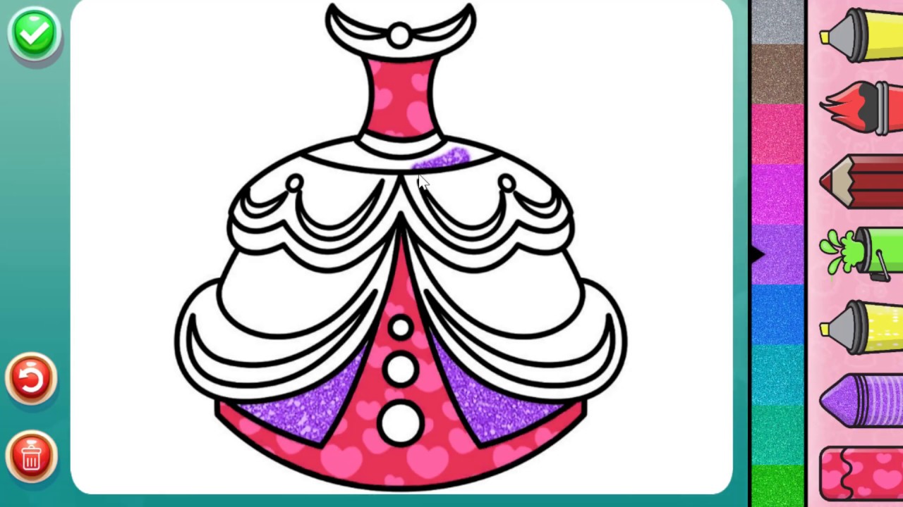 dresses coloring book glitter YouTube