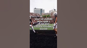 What We Learned From Week 3 Of The 2025 College Football Season. #shorts #recommended #football