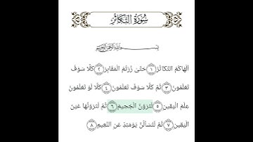 سورة التكاثر بصوت السديس – موعظة لمن شغلته الدنيا عن الآخرة