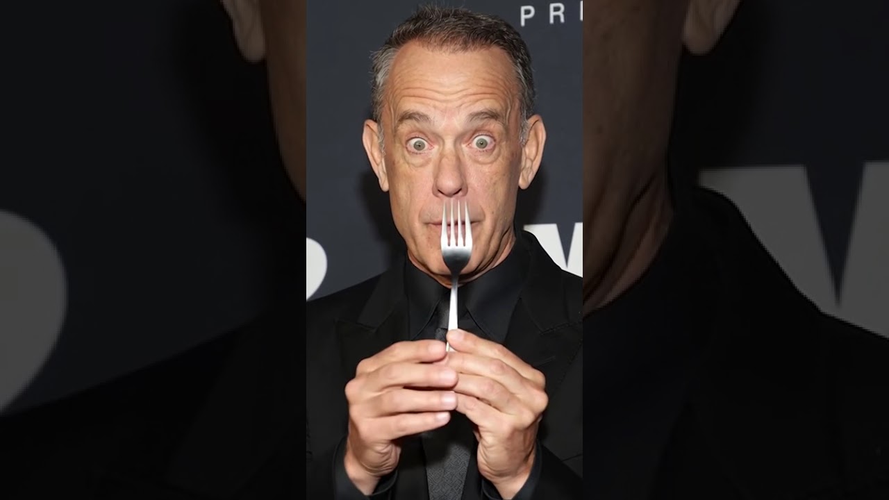 Tom Hanks eats a fork 