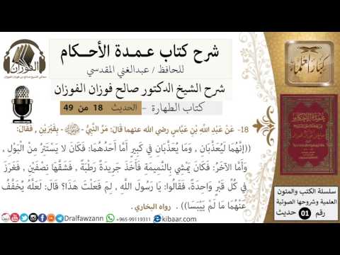 16-عمدة الأحكام-كتاب الطهارة- حديث 18- إنهما ليعذبان..
