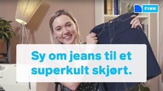 Sy om gamle jeans til et superkult skjørt