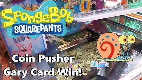Spongebob Coin Pusher - Ultimate Gary drop!! (Pinballz Arcade)