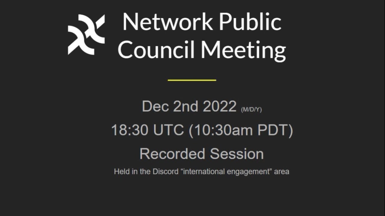 xx Network Council Meeting #3 - Dec. 2nd 2022