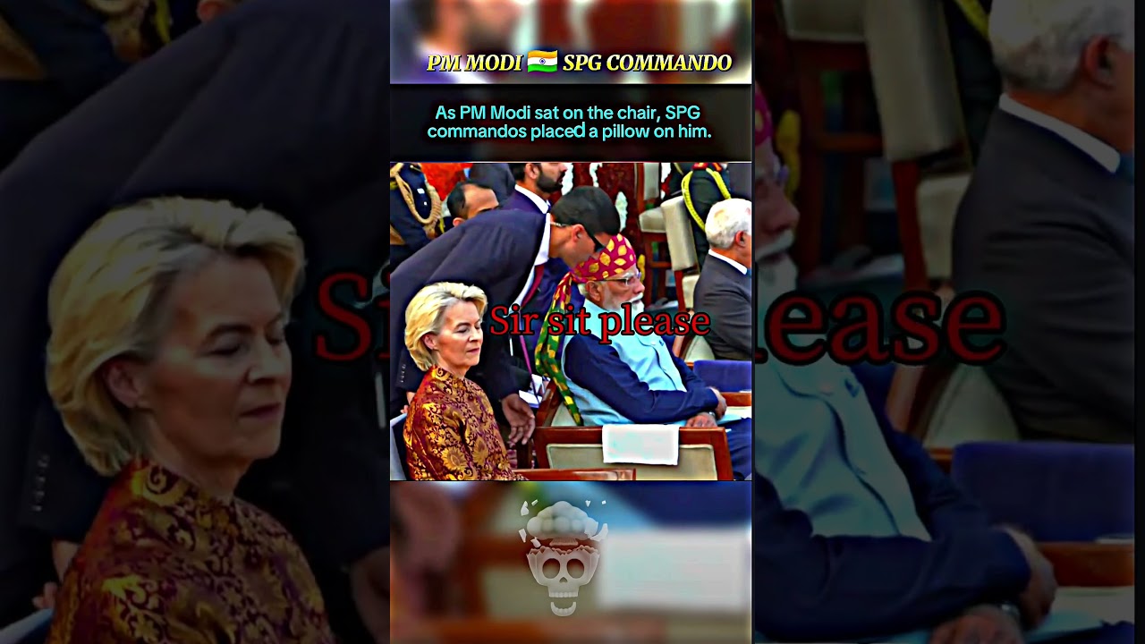 💥-As PM MODI SIT ON THE CHAIR SPG COMMANDOS PLACED A PILLOW ON HIM 🇮🇳