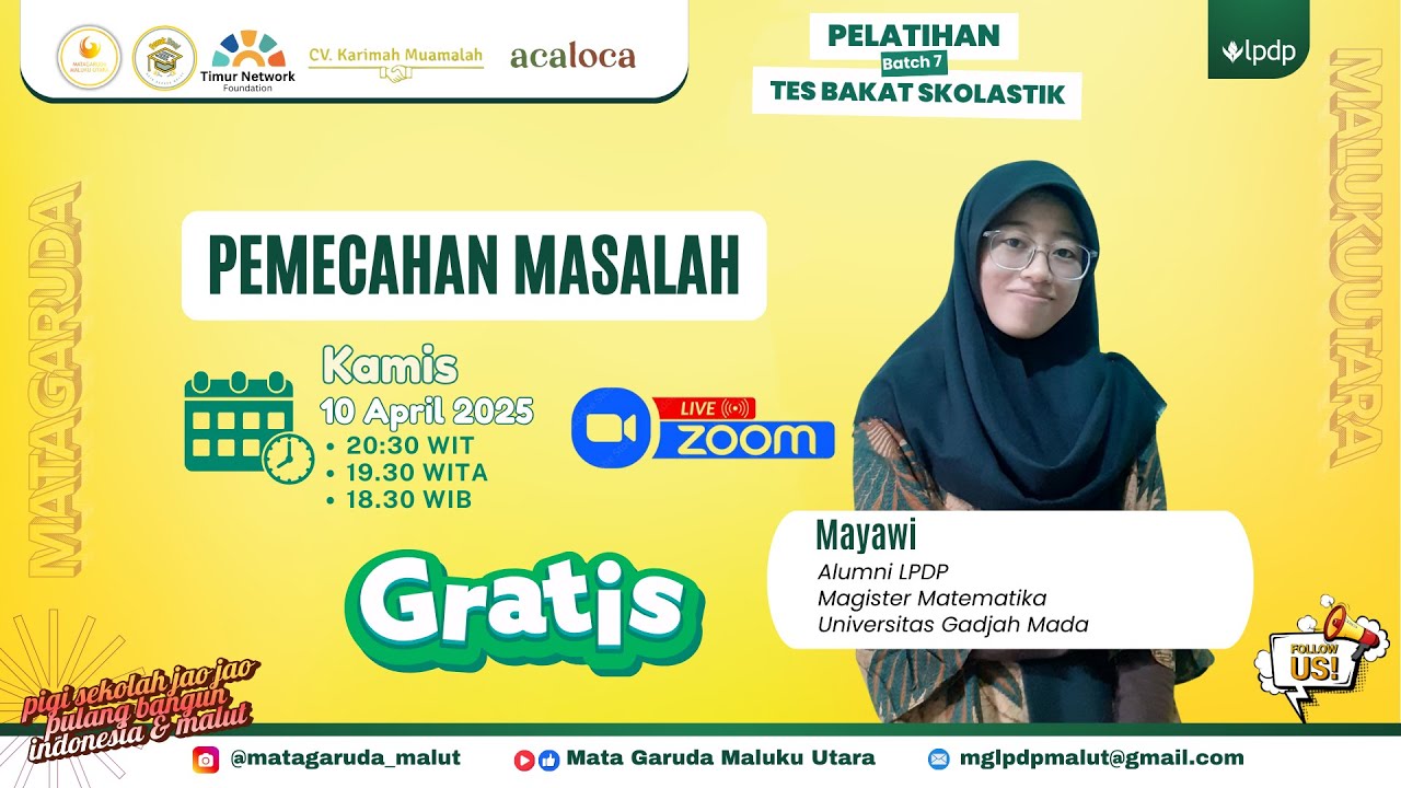 PEMECAHAN MASALAH | Pelatihan Tes Bakat Skolastik (TBS) FOROK BESI MATA GARUDA MALUKU UTARA 2025