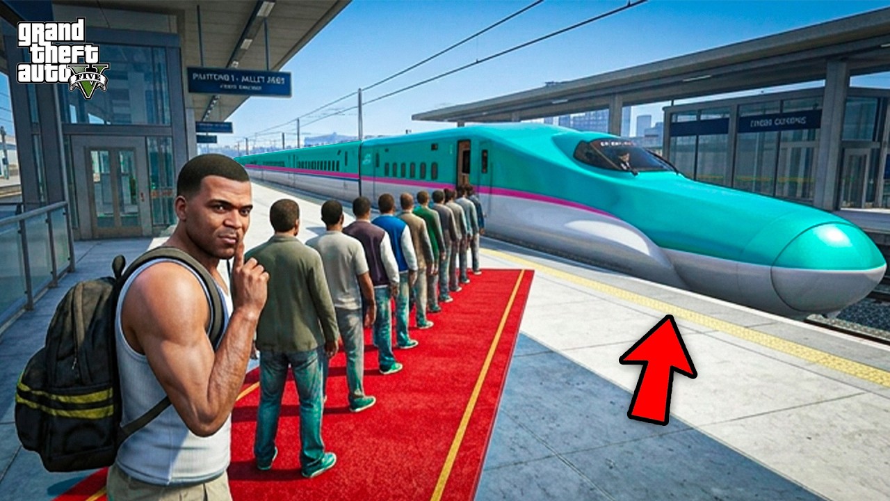 GTA 5 : Franklin's First Luxurious Bullet Train Experience in GTA 5 ! (GTA 5 mods)