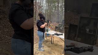Ar Magdumps | Female shooter at the range #fx9 #urt #pcc #airsoft #arp #rangeday #9mmcarbine