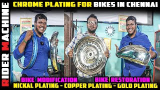 Chrome Plating in Chennai || Chrome Plating Bike Parts || SH ELECTROPLATING || Rider Machine
