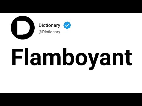 Flamboyant Meaning In English