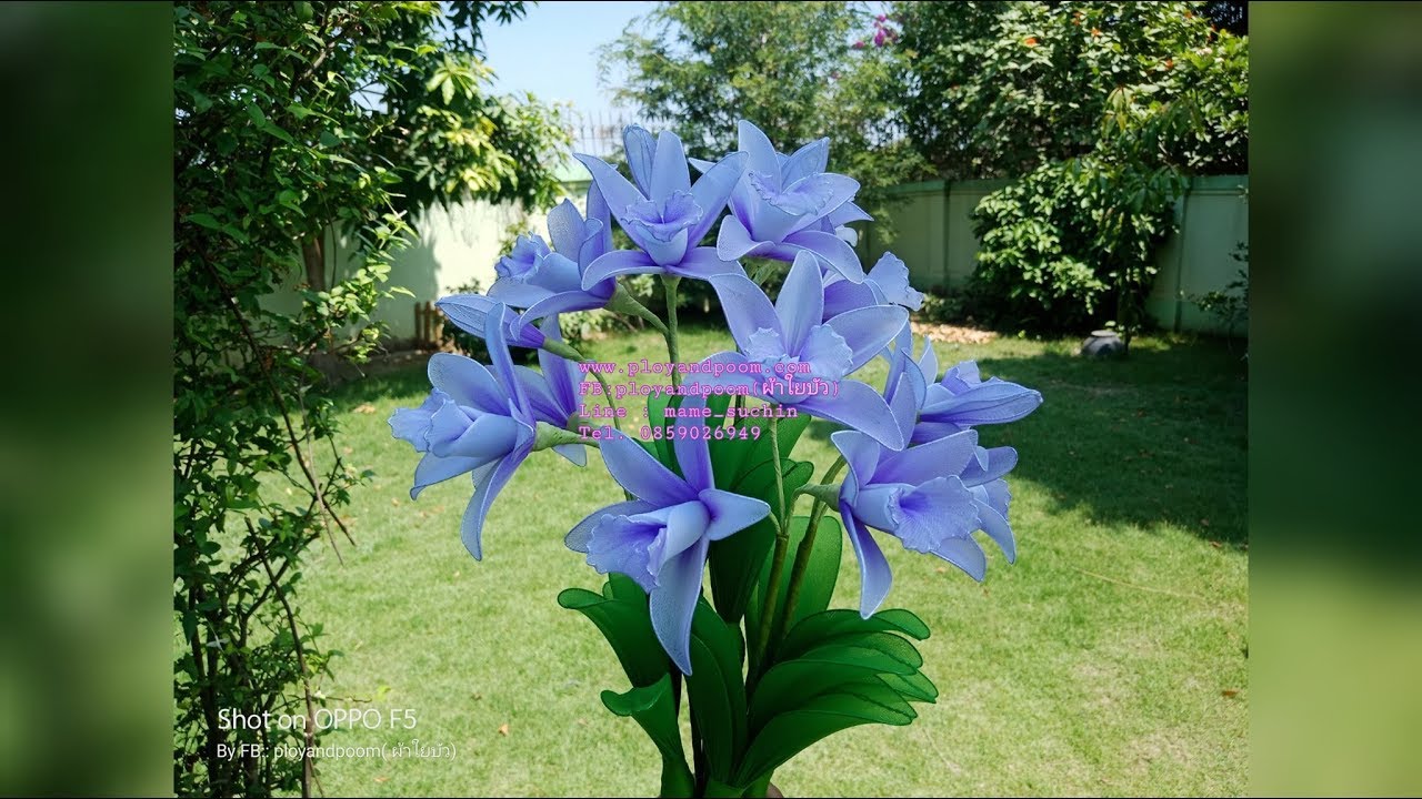 EP153 How to make orchid nylon/stocking flower by ployandpoom YouTube