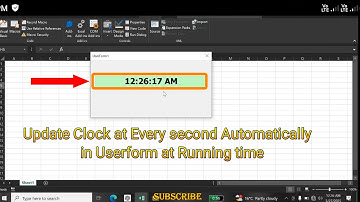 How to create Running Clock in Excel Userform | Update Clock in Userform VBA | Create digital clock