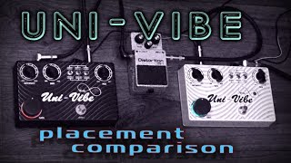 Uni-Vibe placement comparison (before or after overdrive) Details