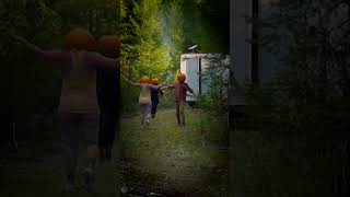 Its Halloween pumpkinheads  Full video on my channel #pumpkincarving #halloween #witch #queercomedy