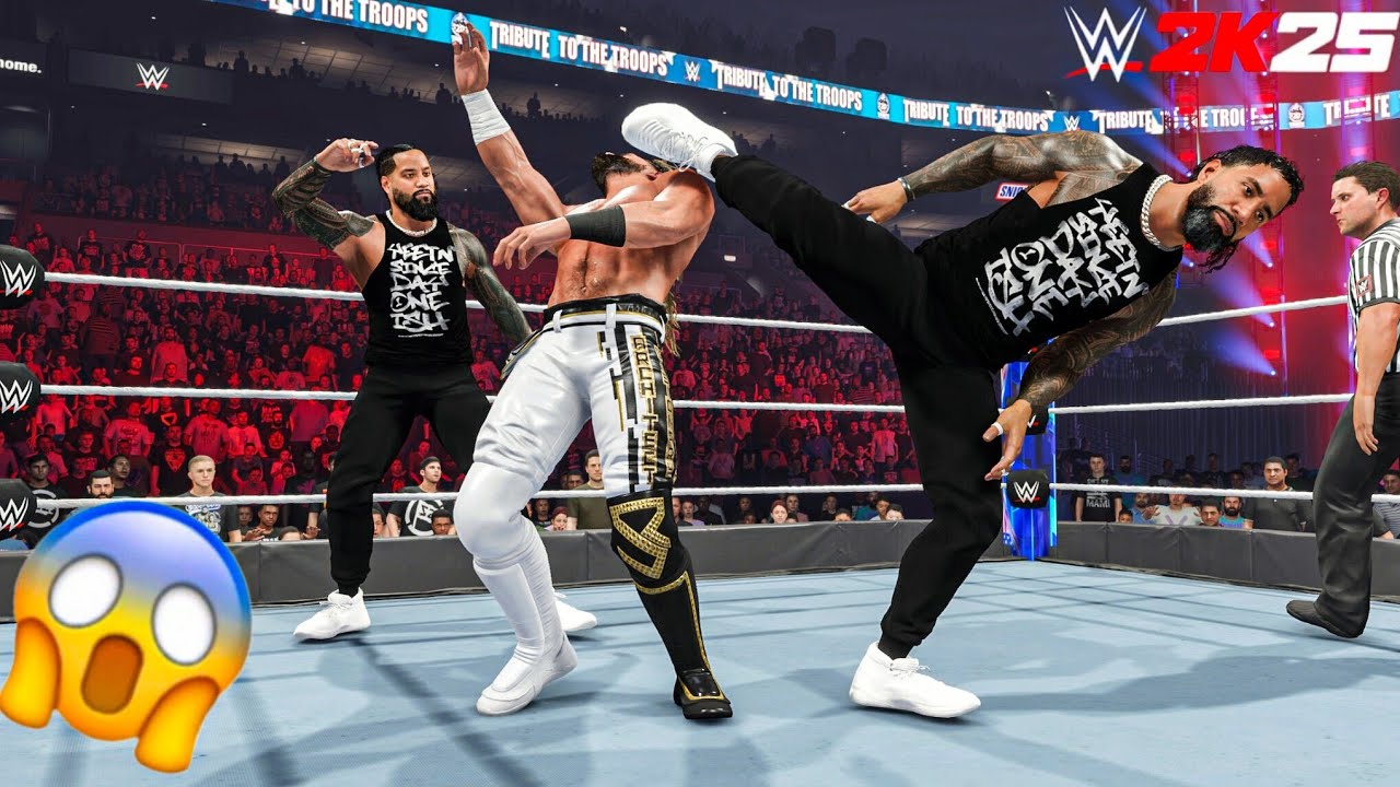 Джей Усо и Джимми Усо разгромили Сета Роллинза на SmackDown | Геймплей WWE 2K25