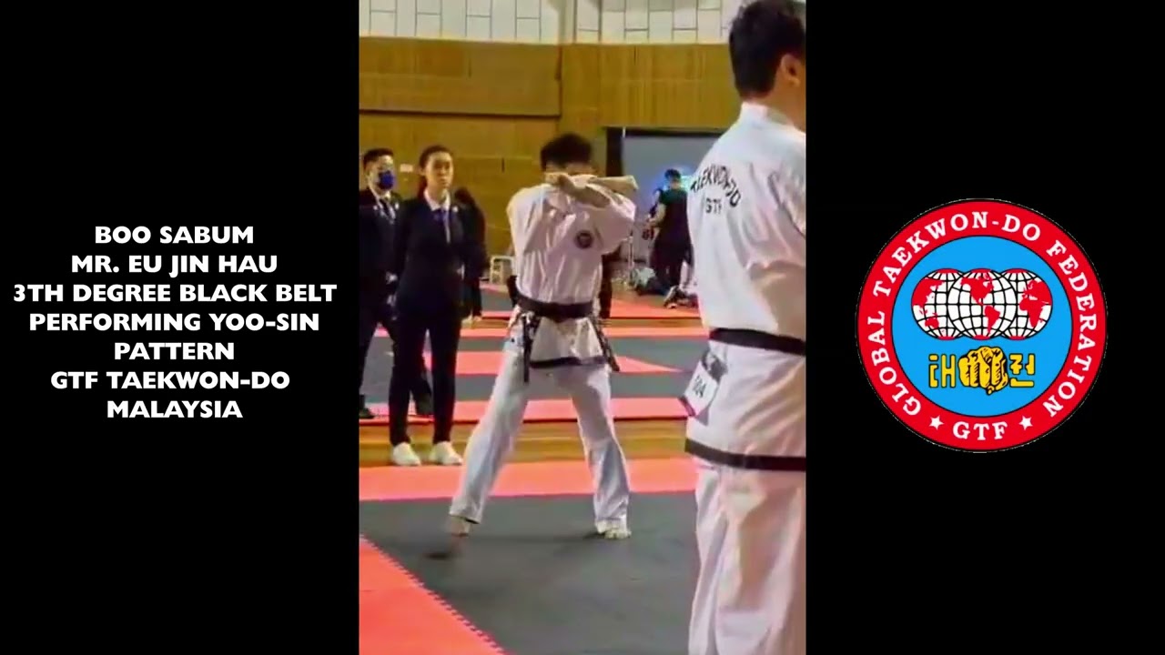 BOO SABUM MR. EU JIN HAU 3TH DEGREE BLACK BELT PERFORMING YOO-SIN AT THE 2025 BEST OF THE BEST .
