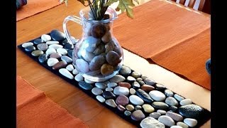 Make a Table Runner from Found Beach Rocks