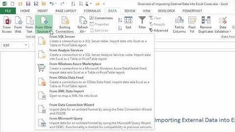Overview of Importing External Data into Excel - Power Pivot Tutorial