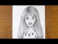 Easy Barbie doll drawing | Easy drawing ideas | Draw easy for beginners | Drawing for kids #shorts
