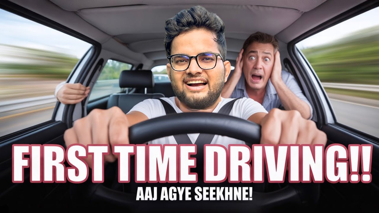 My First Driving Lesson 😱 || Aligarh me Car drive || Vlog-96 - YouTube