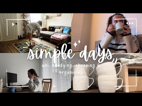 simple days :) uni, studying, shopping & organising