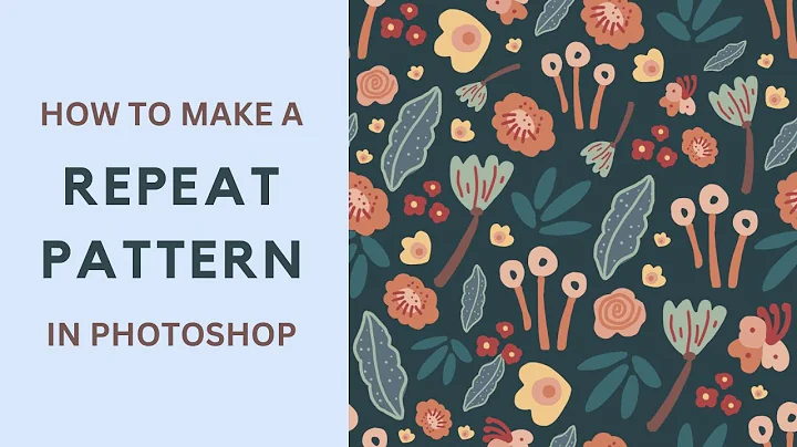How to make a seamless repeat pattern in Photoshop | Floral Print Design Tutorial | Graphic Design