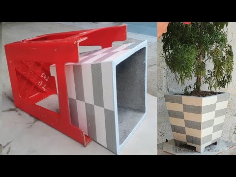 Video DIY ceramic tiles - How to make square flower pots... - youtube