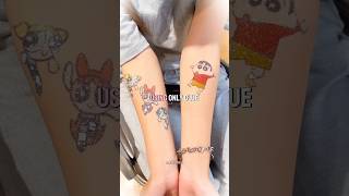 How to make VIRAL DIY GLITTER TATTOO (easiest tutorial) || #diy #fashion #fyp #shorts