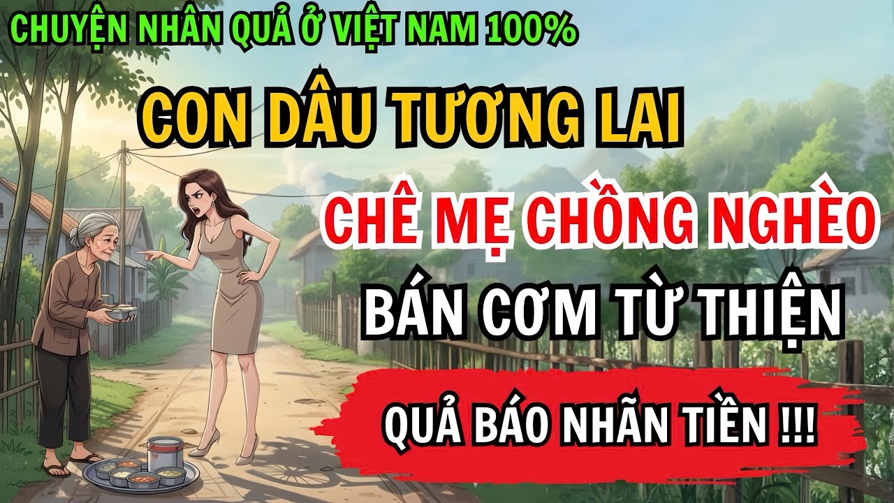 Con Dâu Tương Lai Chê Mẹ Chồng Nghèo, Bán Cơm Từ Thiện, Và Cái Kết Quả Báo Nhãn Tiền | Nhân Quả