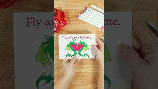Dragon Heart Card #shorts #diycrafts #papercircuit #diy #stem #valentine #valentinesday #valentine