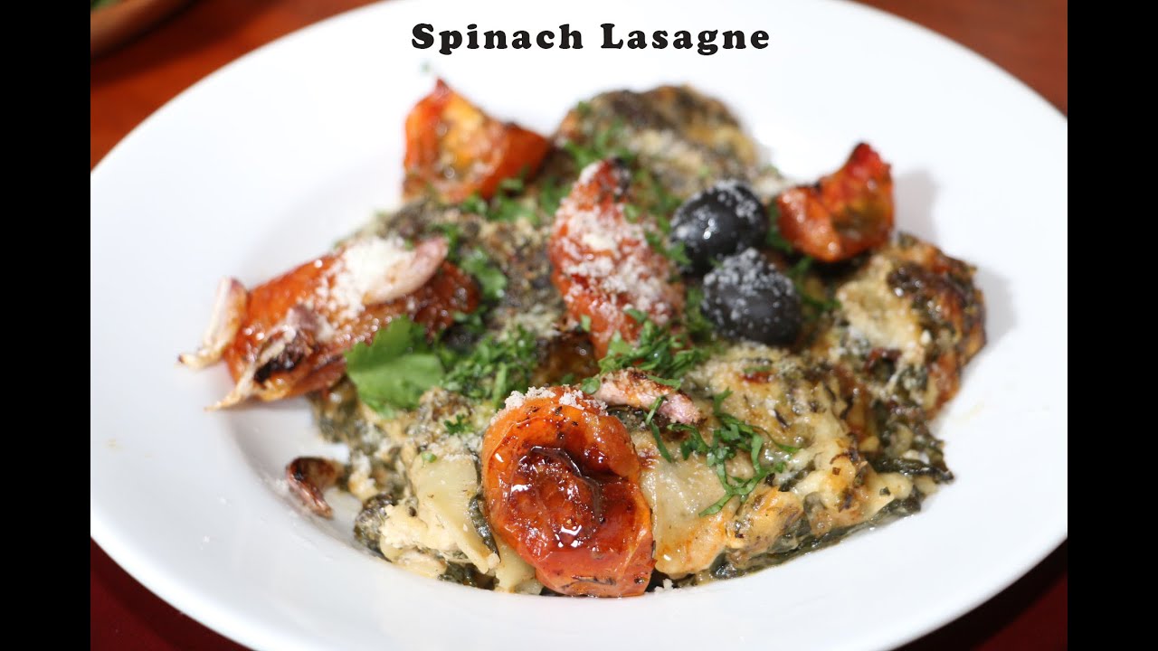 TASTY SPINACH LASAGNE | FINGER LICKING NUTRITION | DINNER GUIDE