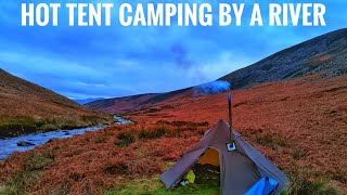 Hot tent camping in the One Tigris Iron Wall tent,with the Pomoly Timberwolf stove.