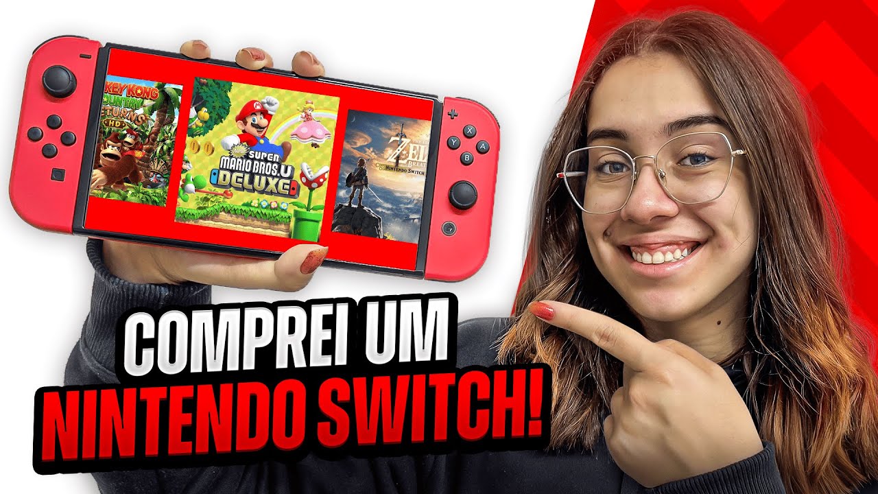UNBOXING do meu NINTENDO SWITCH! - (Modelo Oled - Edição Mario)